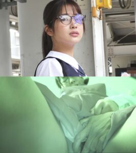 [Pcolle-821995da9951ce6a88]【電車痴かん】顔出し制服JK★生徒会長確定の完璧なメガネ美少女に遭遇★車内で抵抗も無情の生中出し★トイレの床で鬼畜中出し2連発！に出ているAV女優名は？