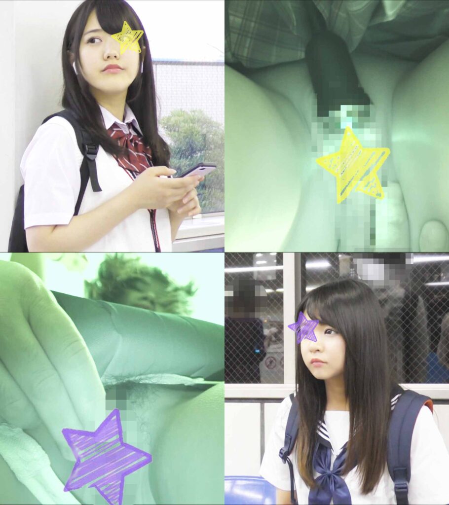 [Pcolle-716835d2847771617a]【電車痴かん】お得な2本セット※顔出しJK★車内で絶頂！某女子アナ激似の超敏感変態美少女＆セーラーにTバック！マン汁濃い目の剛毛に出ているAV女優名は？