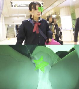 [Pcolle-483905c01323d430b4]【電車痴かん】顔出し制服JK★部活帰りセーラー女子★失禁が太腿を伝いパンツもぐしょ濡れに出ているAV女優名は？
